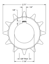 SPROCKET 12 tooth 50 series 1 1/4" ID